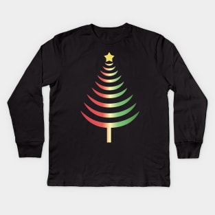 Shimmery shiny xmas tree Kids Long Sleeve T-Shirt